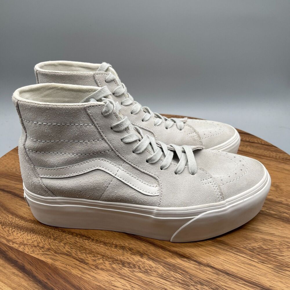 VANS SK8 HI Shoes Womens 8.5 Gray Suede Skateboarding Comfort Walking Sneakers